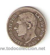 Monedas de Espa&ntilde;a: ALFONSO XII 50 CENTIMOS 1880 MSM - Foto 1