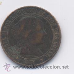 Monedas de Espa&ntilde;a: ISABEL II- 2 1/2 CENTIMO DE ESCUDO- 1867-BARCELONA - Foto 1