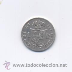 Monedas de Espa&ntilde;a: ISABEL II- 1 REAL- 1863- SEVILLA - Foto 2