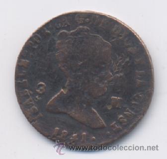 Monedas de Espa&ntilde;a: ISABEL II- 8 MARAVEDIS- 1841-SEGOVIA - Foto 1