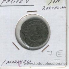 Monedas de España: MONEDA. ANTIGUA. ESPAÑA.FELIPE V. 1 MARAVEDI.AÑO 1718. BARCELONA. 