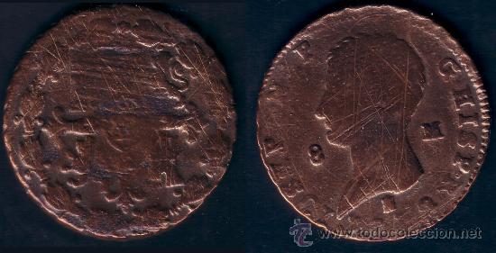 Monedas de Espa&ntilde;a: 8 MARAVEDIS 1812 SEGOVIA NAPOLEON - Foto 1