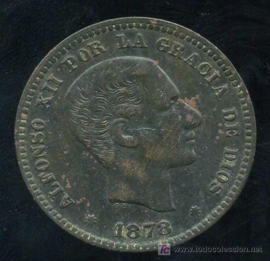 Monedas de Espa&ntilde;a: ALFONSO XII : 5 Centimos 1878 - Foto 1