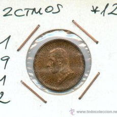 Monedas de España: EXTRAORDINARIO. 2 CENT 1912 DE ALFONSO XIII. CON CASI TODO SU BRILLO ORIGINAL. ESCASISIMA Y MAS ASI