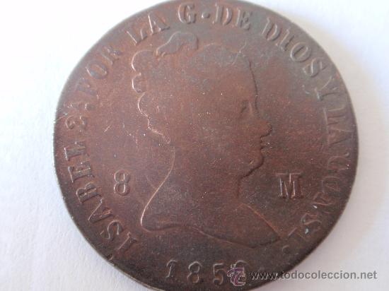 Monedas de Espa&ntilde;a: ISABEL II 8 MARAVEDIS 1850 JUBIA - Foto 1