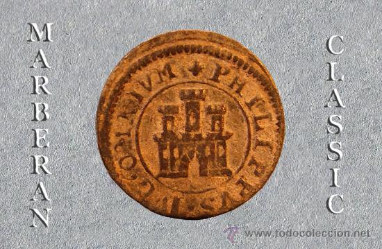 Monedas de Espa&ntilde;a: MONEDA 2 MARAVED&Iacute;S DE BRONCE DE FELIPE II 1598 - Foto 2