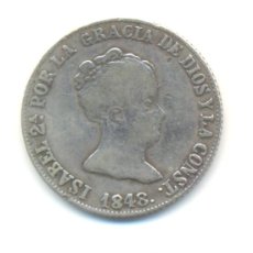 Monedas de España: B- BONITOS 4 REALES AÑO 1848 CL CECA DE MADRID ISABEL II
