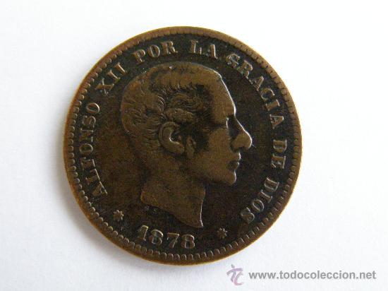Monedas de Espa&ntilde;a: ALFONSO XII. 5 CENTIMOS.1878 - Foto 1