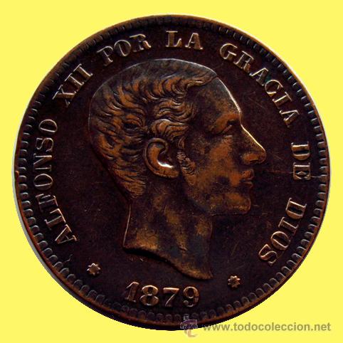 Monedas de Espa&ntilde;a: ALFONSO XII . 10 CENTIMOS 1879 - Foto 1