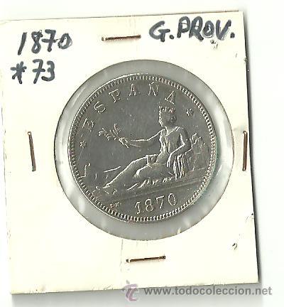 Monedas de Espa&ntilde;a: GOBIERNO PROVISIONAL -2PTS- 10 GR.PLATA . A&Ntilde;O 1870 - Foto 1