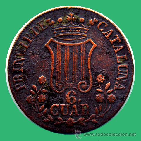 Monedas de Espa&ntilde;a: ISABEL II . 6 CUARTOS . 1846 . 7 P&Eacute;TALOS - Foto 1
