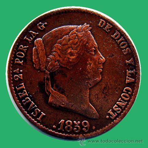 Monedas de Espa&ntilde;a: ISABEL II . 25 CENTIMOS DE REAL . 1859 - Foto 1