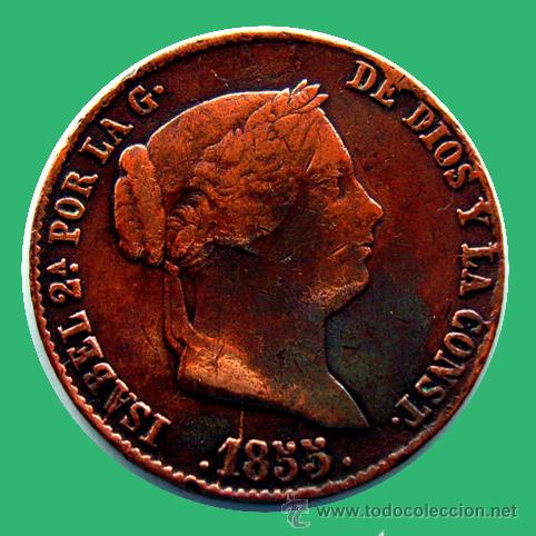 Monedas de Espa&ntilde;a: ISABEL II . 25 CENTIMOS DE REAL . 1855 - Foto 1