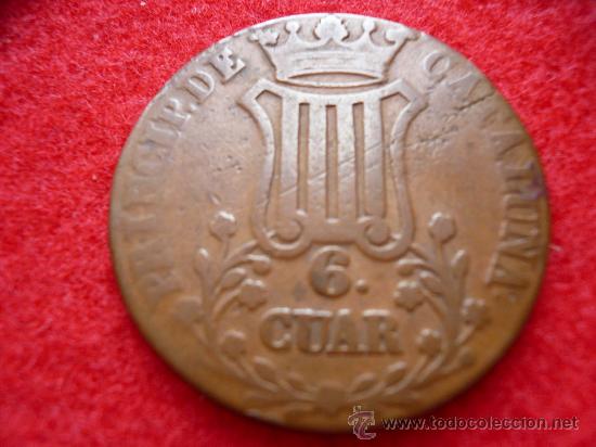 Monedas de Espa&ntilde;a: MONEDA DE COBRE, 6 CUARTOS DE ISABEL II. A&Ntilde;O 1837. - Foto 2