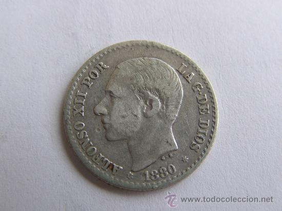 Monedas de Espa&ntilde;a: ALFONSO XII. 50 CENTIMOS.1880 8*0 - Foto 1