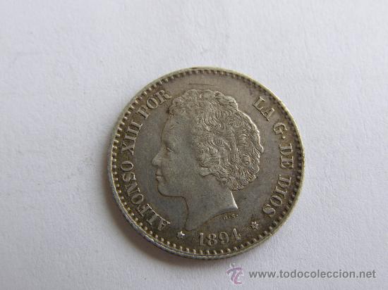 Monedas de Espa&ntilde;a: ALFONSO XIII. 50 CENTIMOS.1894 9*4 - Foto 1