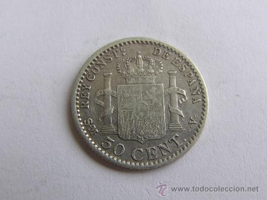 Monedas de Espa&ntilde;a: ALFONSO XIII. 50 CENTIMOS.1900 0*0 - Foto 2