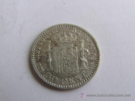 Monedas de Espa&ntilde;a: ALFONSO XIII. 50 CENTIMOS.1900 0*0 - Foto 2