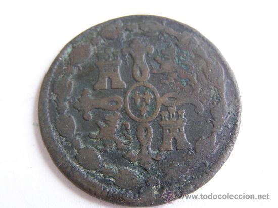 Monedas de Espa&ntilde;a: FERNANDO VII.8 MARAVEDIS.JUBIA.1818 - Foto 2