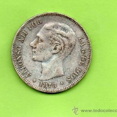 Monedas de España: MONEDA 5 PESETAS. ALFONSO XII. AÑO 1878. DEM. ESTRELLAS 18 78. DURO PLATA. ESPAÑA