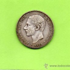 Monedas de España: MONEDA 2 PESETAS. ALFONSO XII. AÑO 1882. ESTRELLAS 18 82. MSM. PLATA. ESPAÑA.