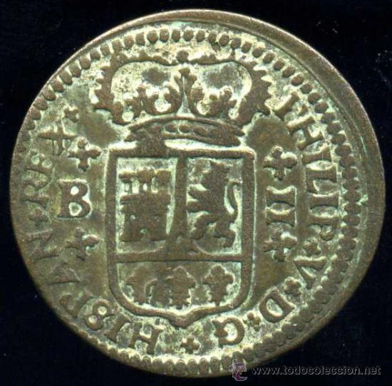 Monedas de Espa&ntilde;a: FELIPE V : 2 Maravedis 1720 Burgos - Foto 1