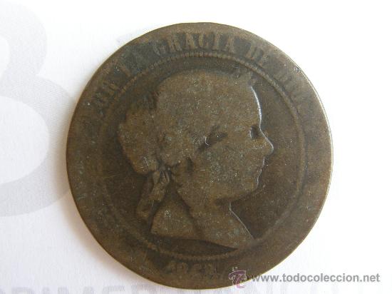 Monedas de Espa&ntilde;a: ISABEL II. 5 CENTIMOS DE ESCUDO.1868 - Foto 1