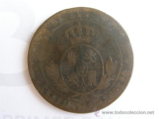 Monedas de Espa&ntilde;a: ISABEL II. 5 CENTIMOS DE ESCUDO.1868 - Foto 2