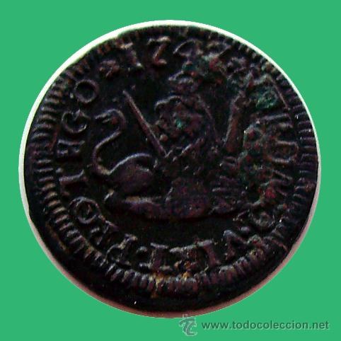 Monedas de Espa&ntilde;a: FERNANDO VI. 1 MARAVEDI . 1747 . SEGOVIA - Foto 1