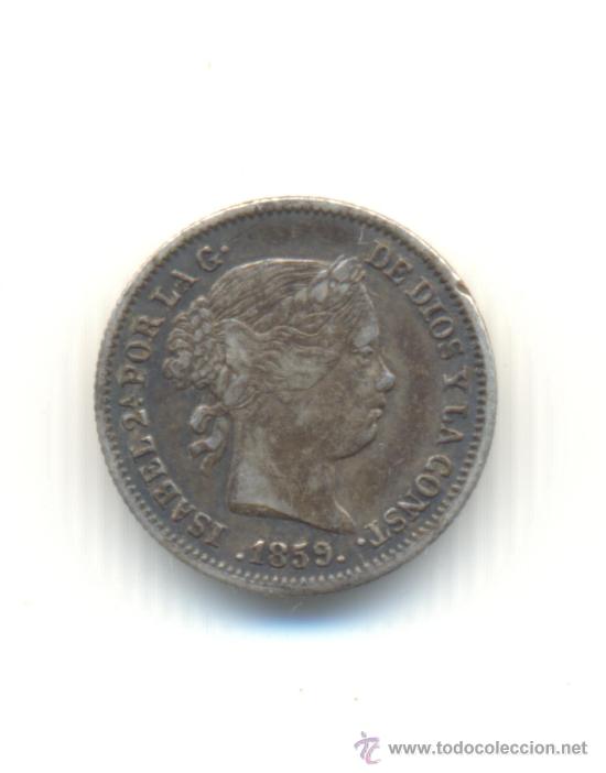 Münzen von Spanien: BONITO UN REAL DEL AÑO 1859 ISABEL II CECA DE MADRID