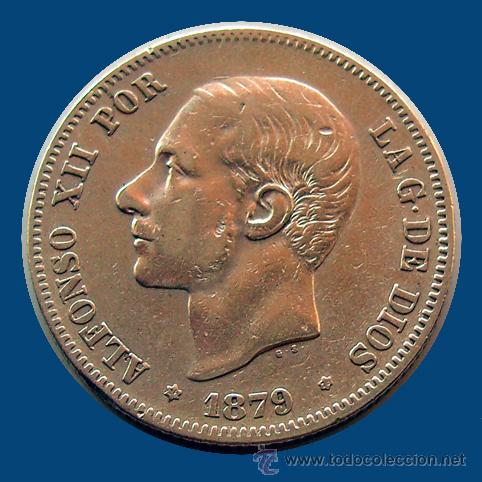 Monedas de Espa&ntilde;a: ALFONSO XII . 2 PESETAS 1879 * 18-79 - Foto 1