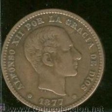 Monedas de España: MONEDA ALFONSO XII. AÑO 1877 CINCO CENTIMOS