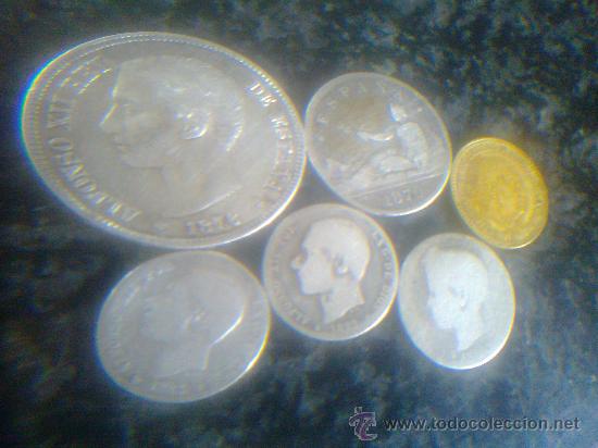 Monedas de Espa&ntilde;a: LOTE DE MONEDAS ALFONSO XII - Foto 1