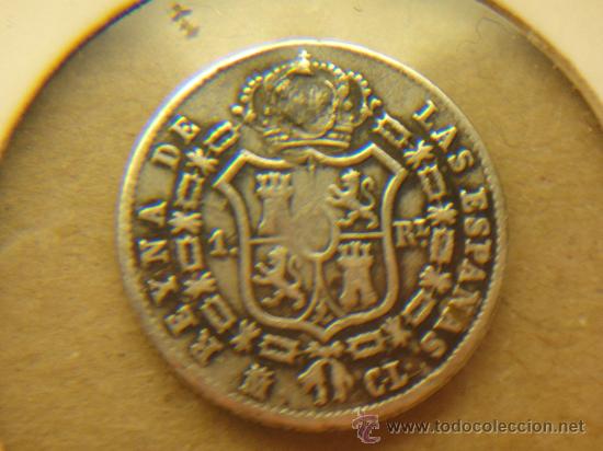 Monedas de Espa&ntilde;a: 1 Real Isabel II 1849 Madrid - Foto 2