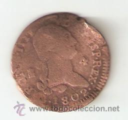 Monedas de Espa&ntilde;a: 4 MARAVEDIS CARLOS IIII 1802 SEGOVIA - Foto 1