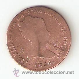 Monedas de Espa&ntilde;a: ISABEL II - 8 MARAVEDIS 1846 JUBIA - Foto 1