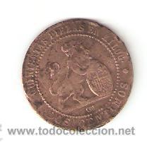 Monedas de Espa&ntilde;a: DOS CENTIMOS OM 1870 - Foto 1