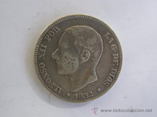 Monedas de Espa&ntilde;a: ALFONSO XII. DOS PESETAS.1882 - Foto 1