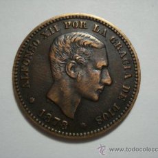 Monedas de España: PRECIOSA MONEDA DE 5 CENTIMOS ALFONSO XII AÑO 1878 EN EBC. Lote 30305210