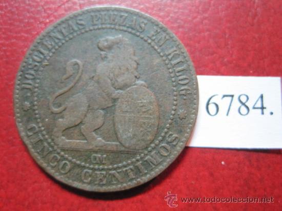 Monedas de Espa&ntilde;a: Espa&ntilde;a, 5  centimos  1870 ,  Gobierno Provisional - Foto 1