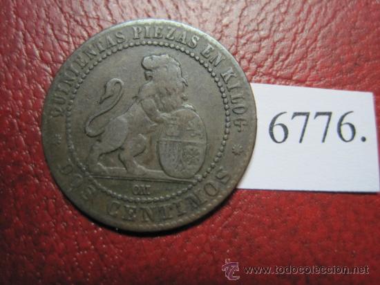 Monedas de Espa&ntilde;a: Espa&ntilde;a,  2  centimos  1870 , Gobierno Provisional - Foto 1
