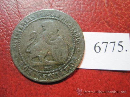Monedas de Espa&ntilde;a: Espa&ntilde;a,  2  centimos  1870 , Gobierno Provisional - Foto 1
