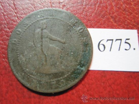Monedas de Espa&ntilde;a: Espa&ntilde;a,  2  centimos  1870 , Gobierno Provisional - Foto 2