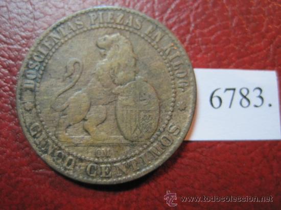 Monedas de Espa&ntilde;a: Espa&ntilde;a, 5  centimos  1870 ,  Gobierno Provisional - Foto 2