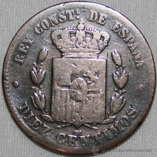 Monedas de Espa&ntilde;a: 10 CENTIMOS DE ALFONSO XII - 1879 - Foto 2