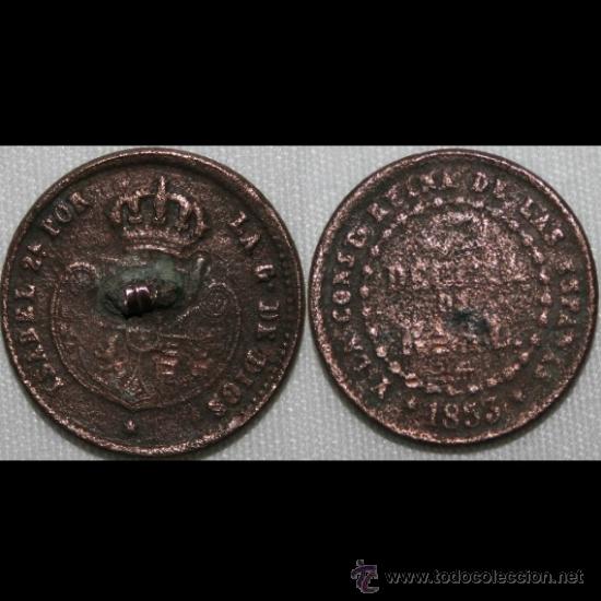 Monedas de Espa&ntilde;a: 1 DECIMA DE REAL DE ISABEL II  - 1853 - Foto 1