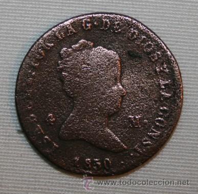 Monedas de Espa&ntilde;a: 4 MARAVEDIS DE ISABEL II  - 1850 - JUBIA - Foto 1