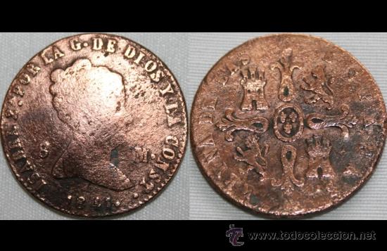 Monedas de Espa&ntilde;a: 8 MARAVEDIS DE ISABEL II  - 1841 - SEGOVIA - Foto 1