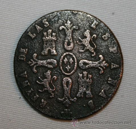 Monedas de Espa&ntilde;a: 8 MARAVEDIS DE ISABEL II  - 1848 - SEGOVIA - Foto 2