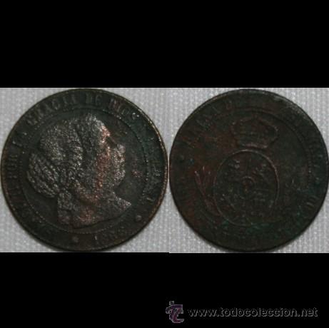 Monedas de Espa&ntilde;a: MEDIO CENTIMO DE ESCUDO DE ISABEL II  - 1868 - Foto 1